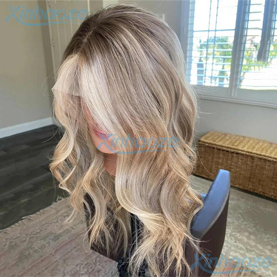 613 Blonde Body Wave Lace Front Wig - # 8/613 Vurgu Peruk İnsan Saç