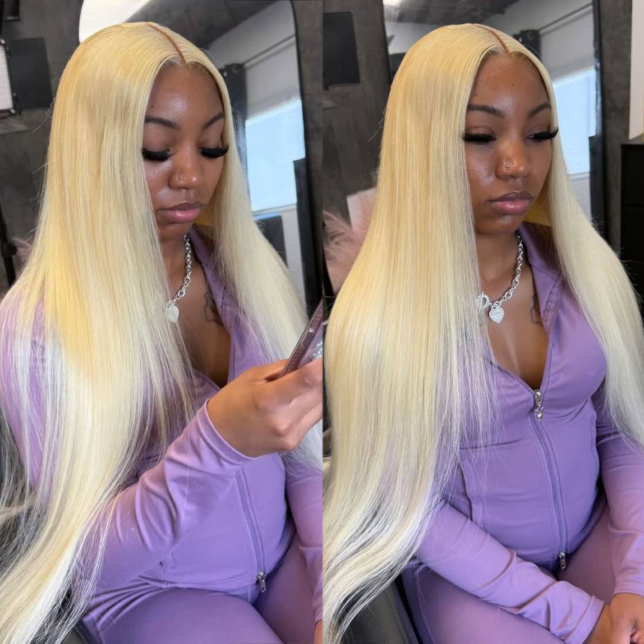 613 Blonde Body Wave Lace Front Wig - %250 Yoğunluk 613 Sarı Renk 13x6