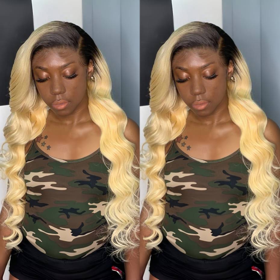 1B 613 Sarı Ombre Gerçek Saç P - 613 Blonde Body Wave Lace Front Wig incelemesi ve fiyatı