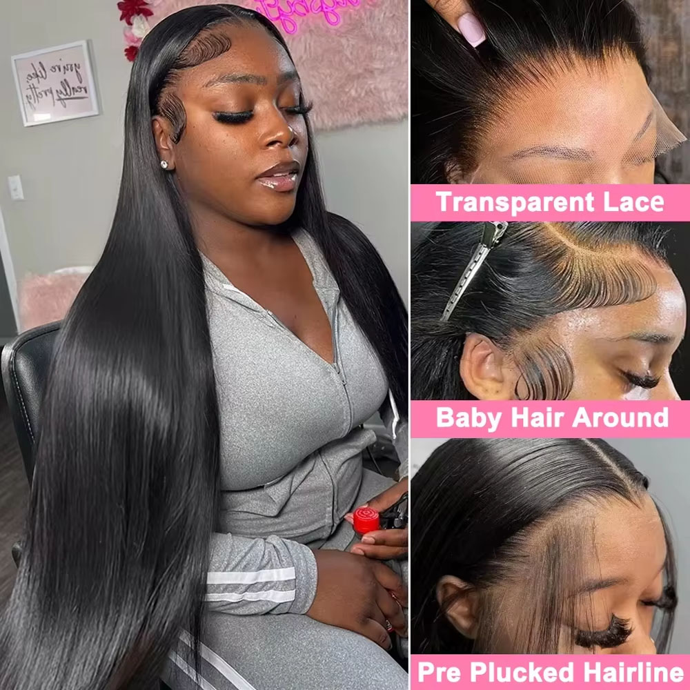 40 İnç 13x4 Şeffaf Düz Peruk 2 - Hd Lace Frontal Wig Human Hair Pre Plucked incelemesi ve fiyatı