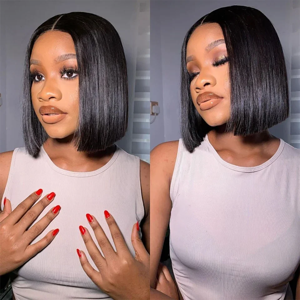 Düz Kısa Bob Peruk Gerçek Saç  - Glueless Wear And Go Human Hair Wig incelemesi ve fiyatı