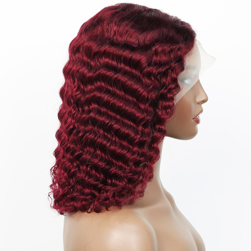 99j Bordo Derin Bob Peruk Gerç - Glueless Wear And Go Human Hair Wig incelemesi ve fiyatı