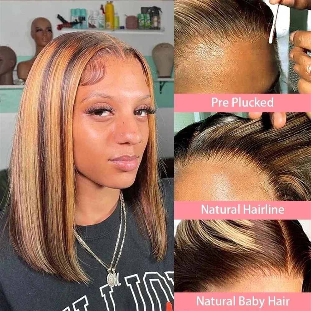 Bal Sarısı Bob Peruklar Gerçek - Glueless Wear And Go Human Hair Wig incelemesi ve fiyatı