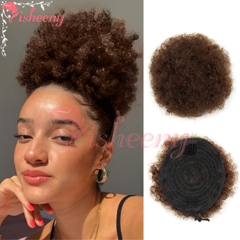 Isheeny Kıvırcık Afro Topuz Ba - Drawstring Afro Curly Puff Ponytail incelemesi ve fiyatı