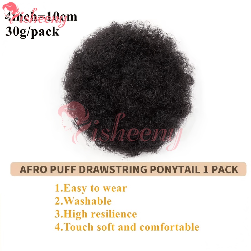 Isheeny Kıvırcık Afro Topuz Ba - Drawstring Afro Curly Puff Ponytail incelemesi ve fiyatı