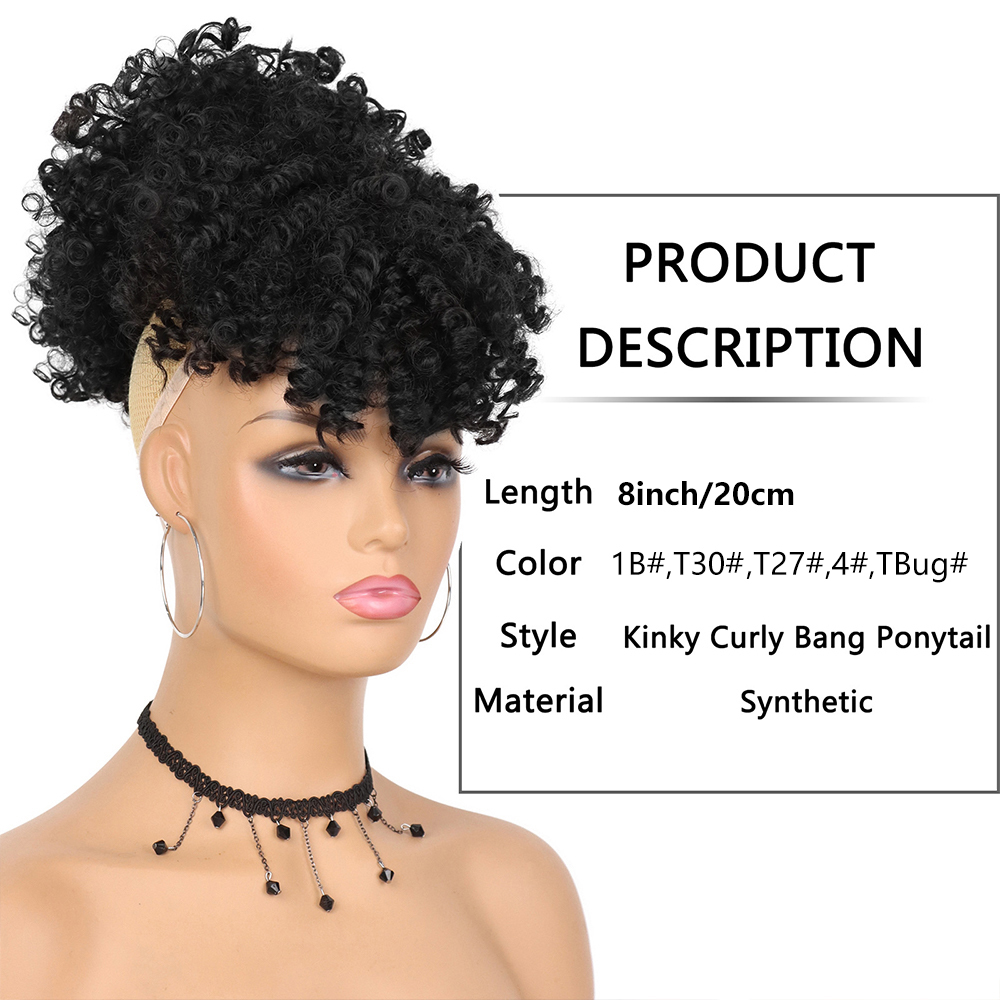 Afro Puf İpli At Kuyruğu Siyah - Drawstring Afro Curly Puff Ponytail incelemesi ve fiyatı